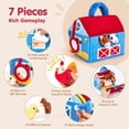 thumbnail image 3 of Juego de juguetes Talking Barn hahaland con animales de granja de peluche de 6 a 12 m, 3 of 9