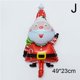 thumbnail image 3 of 1 pieza de globos de papel de aluminio navideños con forma de muñeco de nieve de Papá Noel y dibujos animados, globo heteromórfico para decoración de fiesta de cumpleaños de niños en Navidad, 3 of 5