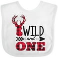 thumbnail image 3 of Inktastic Plaid Deer Wild and 1 with Arrow Boys or Girls Baby Bib, 3 of 4