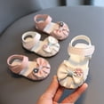 thumbnail image 6 of NOKIO Toddler Walking Sandals Toddler Leather Sandals Kids Summer Sandals Toddler Girls' Sandals Shoes Children'S Sandals Toddler Shoes Baby Girls Soft Soles Non Slip Princess Shoes, 6 of 8