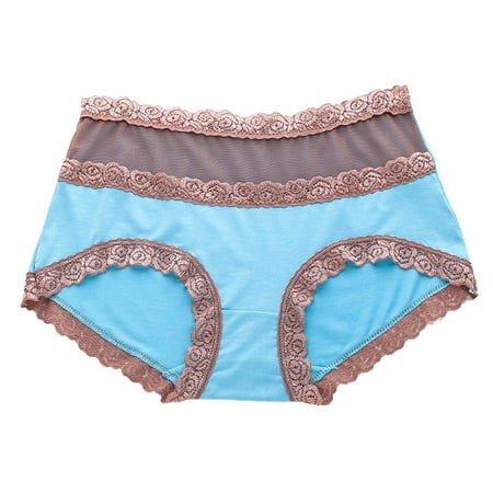 Upioiwer Womens Underwear Underoutfit Wome Plus Size Solid Color Panties High Waist Sexy Lace Panties Briefs Panty High Waisted Panties For Women Lace Womens Underwear Briefs Soanx Womens Underwear