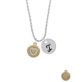 thumbnail image 2 of Delight Jewelry Goldtone Disc with Crystal Heart Silvertone Script Initial Disc - I - Charm Necklace, 20"+3", 2 of 4