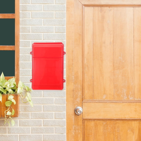 ETEREAUTY Red Wall Mount Plastic Mailbox, Stylish and Rainproof for Home