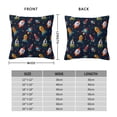 thumbnail image 2 of Fuzoiu Spaceships and Stars Print Square Pillow Cover,Hidden Zipper Design,Luxury Square Pillow Case, Throw Pillow,Couch Cushion-22"x22", 2 of 7