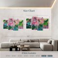 thumbnail image 4 of Elephant Stock Abstract Peonies Wall Art - Horizontal Multi Panel Canvas - Living Room Wall Decor - Abstract Multi Panel - Gray And Green Decor - 75" x 48", 4 of 8