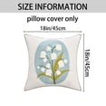 thumbnail image 6 of REGALWOVEN Floral Embroidery Pattern Pillow Cover Set of 2 Soft Cotton Canvas Pillow Cases for Outdoor Indoor Blue White 18" x 18", 6 of 6