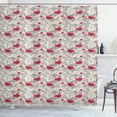 thumbnail image 1 of Ambesonne Garden Shower Curtain, Blossoming Spring Botany, 69"Wx75"L, Dark Coral Cream Green, 1 of 3