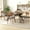 Dark Grey+Walnut + Black, variant on Christopher Knight Home Mid-Century 5-Piece Dining Set with Rectangular Table and 4 Light Beige Upholstered Chairs