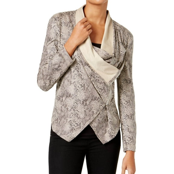 I.N.C Womens Draped Jacket, Beige, XX-Large