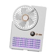 thumbnail image 1 of Ventilador portátil con pantalla LED, 2 en 1, 5 velocidades, lámpara de viento, ventilador de escritorio para dormitorio recargable, 1 of 8