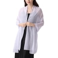 thumbnail image 2 of Fewfanhot Glitter Dot Chiffon Shawl Wrap, Long Sleeve Sheer Cardigan Cover Up for Women Evening Wedding Party Dress, 2 of 6