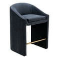 thumbnail image 6 of Emas Counter Stool Midnight Gray Counter Stool, Modern Style, Soft and smooth velvet fabric, Plywood, Indoor Bar, 6 of 7