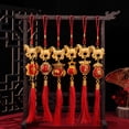 thumbnail image 3 of Dserhfy 2026 Horse Hanging Ornament Chinese New Year Horse Lucky Charm Red Tassel Feng Shui Pendant for Car Bonsai Tree Lunar New Year Wealth, 3 of 7