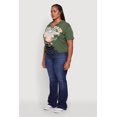 thumbnail image 4 of Womens Plus Size Born To Ride Slashed Graphic T-Shirt, 4 of 5