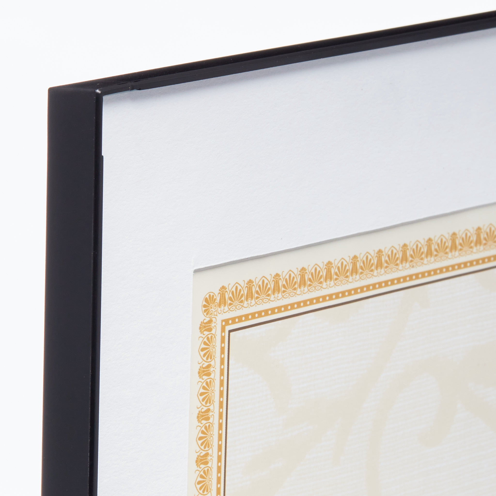 Mainstays 11x14 Matted to 8.5x11 Front Loading Document Picture Frame, Black, Set of 3