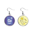 thumbnail image 1 of CU cobre elemento químico ciencia Pendiente Sol Flor Pendiente Joyas Moda Unbranded M, 1 of 3