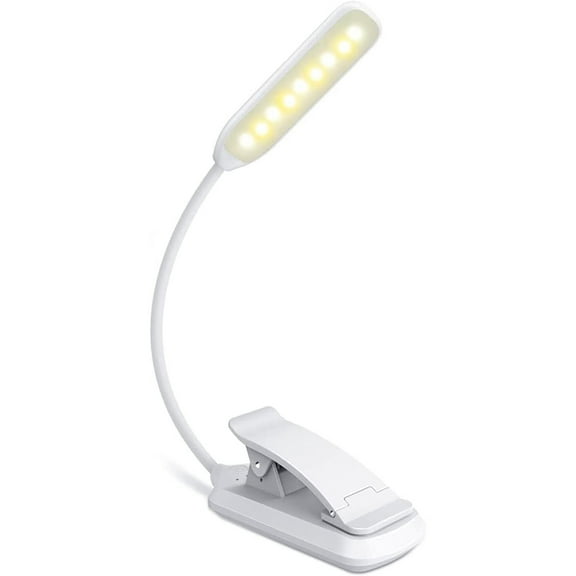 9 LED Book Light Desk Lamp,USB Rechargeable Reading Light with 3 Brightness Modes for Eye Care,360° Flexible Book Light for Night Reading in Bed