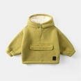 thumbnail image 6 of XXWXYD Toddler Boys Girls Sherp𝖺 Lined Quarter-Zip Flece Hoodie Pullover Oversized Bubble Sweatshirt Windproof Winter Coat, 6 of 6