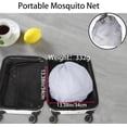 thumbnail image 4 of Topboutique Portable Mosquito Net Tent Folding Mosquito Head Net Adjustable Pop Up Mosquito Tent Netting Foldable Travel Mosquito Net Bed Tents for Bedding Camping Traveling Patio,Blue, 4 of 7