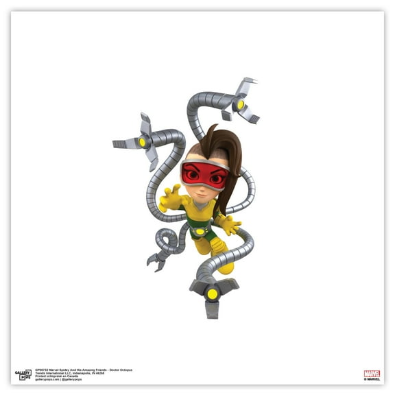 Gallery Pops Marvel Spidey And His Amazing Friends - Doctor Octopus Wall Art, Unframed Version, 12" x 12"