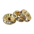 thumbnail image 2 of GUOOL 50 Pieces Crystal Rhinestone Rondelle Loose Spacer Beads for DIY Craft Necklace, 2 of 5