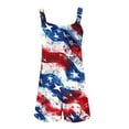 thumbnail image 5 of QATAINLAV Rompers 4th of July USA Flag Patriotic Jumper for Women Casual Sleeveless Strap Playsuits Lightweight Linen Going Out Sport Romper with Pockets Red XL, 5 of 6