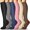 Black Gray Blue Pink Beige Brown, variant on 7 Pairs Copper Compression Socks for Women & Men Circulation 15-20 mmhg - Better Blood Flow, Swelling, Best Support for Medical, Running, Nursing