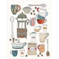 thumbnail image 3 of Gango Home Decor Contemporary Coffee Chart I v2 & Coffee Chart II v2 by Courtney Prahl (Ready to Hang); Two 11x14in Brown Framed Prints, 3 of 5