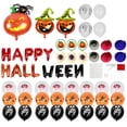 thumbnail image 4 of Juego de globos de Halloween NikouMX decoración de cumpleaños aluminio calavera de calabaza, 4 of 8