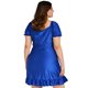 thumbnail image 3 of Vestido campesino Roman Fashion / Tallas extras, 4270 (Azul Rey) azul 38 Roman Fashion V-GR-4270-REY, 3 of 6
