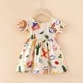 thumbnail image 2 of HCNTES Girls Toddler Baby Summer Dress with Ruffle Trim Casual Beach Dress for Little Kids Big Kids Children 2T 3T 4T 5T 6T 7T 8T(12-18 Months,D01-White), 2 of 5