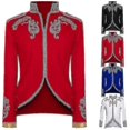 thumbnail image 1 of Men's Court Fashion Prince Uniform Gold Embroidered Jacket Suit Jacket, 1 of 3