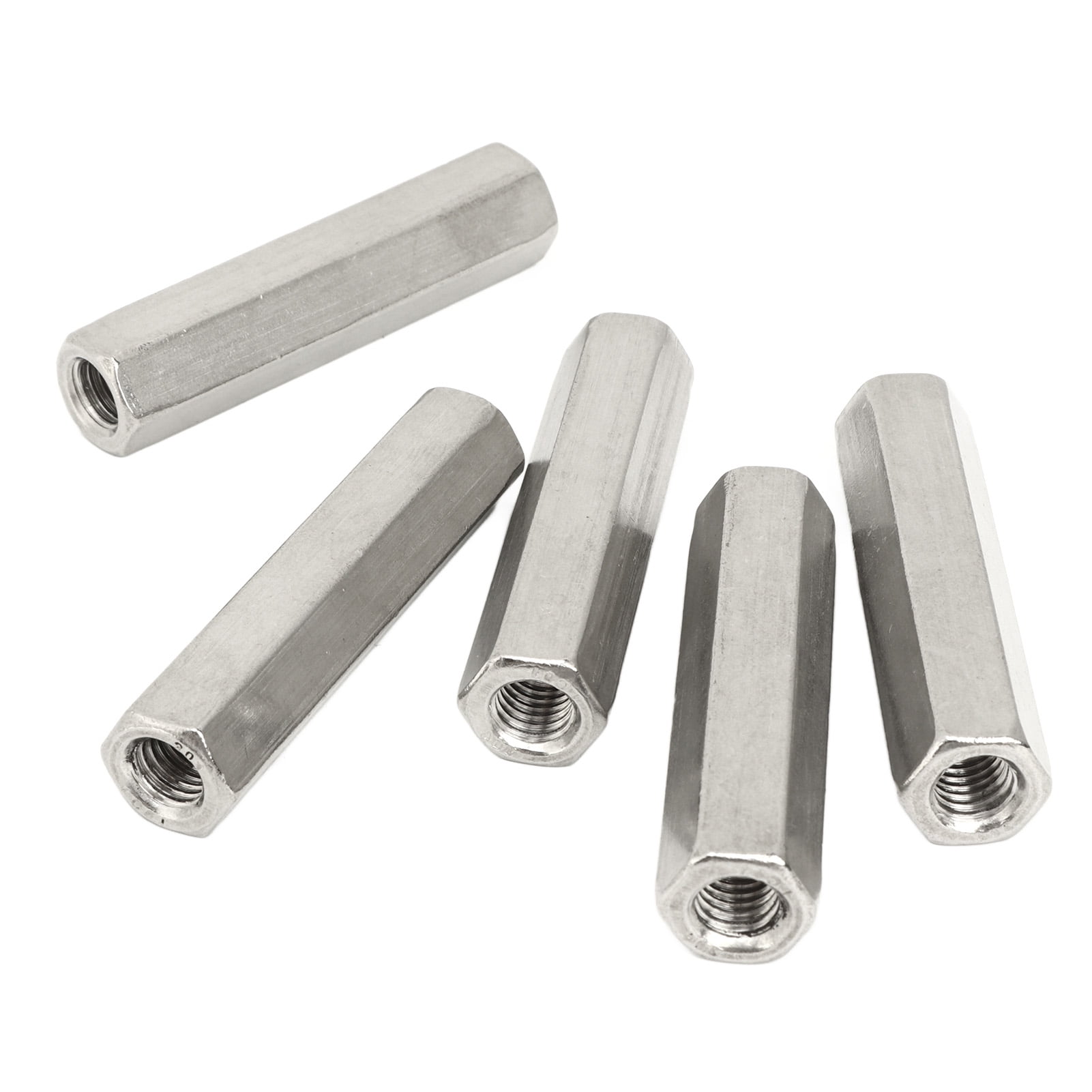 M8 Hex Coupling Nut Kit Hex Coupling Nut 5Pcs Silver M8 Hex Coupling