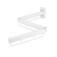 thumbnail image 1 of Estante de secado de ropa montado en la pared plegable retráctil para interiores y exteriores lavandería balcón recámara baño blanco, 1 of 7