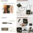 thumbnail image 2 of ZUXONGSY Butterfly Moon Galaxy Print Women's Large PU Leather Crossbody Bag & Wallet Set, Satchel with Multi-Pocket Design, Adjustable Strap for Travel & Work, 2 of 5