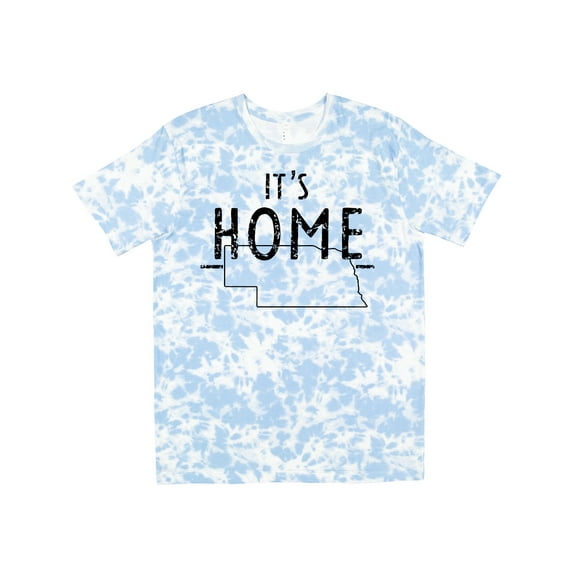 Inktastic It's Home State of Nebraska Outline Distressed Text T-Shirt