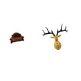 thumbnail image 6 of Dualoai Miniature Sofa Couch Chair Model DIY Accessory Furniture Room for Micro Landscape Gift Decorations Deer Head Wall Sculpture Resin Collectible Boho Artwork Wall Mount Decor for Office Home, 6 of 8