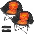 thumbnail image 3 of Heated Oversized Camping Chairs for Adults  Heavy Duty Folding Chair with Heating (Power Bank Not Included)  Portable Padded Lawn Chairs with Cup Holder  &;, 3 of 3