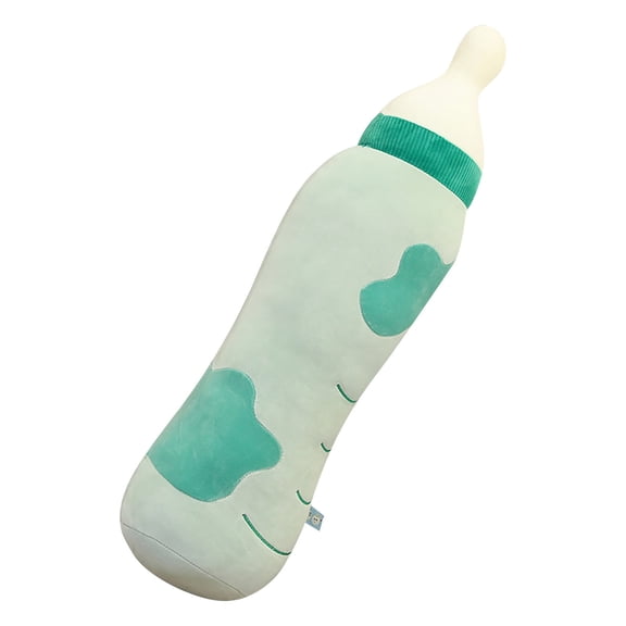 STPToys Plush Stuffed Toys Soft Bottle Shaped Throw Pillow for Bedtime Huggable Dolls Adorable Plush Companion Toy - Green