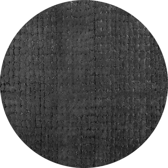 Ahgly Company Indoor Round Abstract Gray Modern Area Rugs, 5' Round