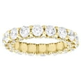 thumbnail image 2 of 14K Yellow Gold Diamond Eternity Wedding Band Vintage Style Women's Ring 3.84 CT, 2 of 7
