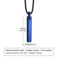 thumbnail image 6 of 60+5cm Silver/Black/Blue Pendant Men's Tungsten Carbide Wax Rope Necklace, 6 of 7