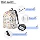 thumbnail image 3 of Balery Watercolor Floral Mochila Clásica Impresa Básica para Viaje, Mochila Escolar Resistente al Agua, Mochila de Lona con Correas Ajustables-Small, 3 of 5