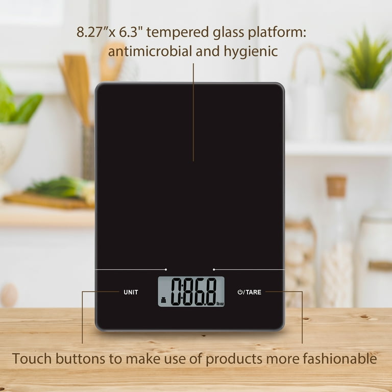 Mainstays Tempered Glass Slimline Digital Scale Black Walmart