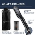 thumbnail image 6 of Beard Straightener for Men - Original Heated Beard Brush Kit w/Anti-Scald Feature, Dual Action Hair Comb and Travel Bag for Short to Medium Beards -Costume Accessories and Grooming Gifts for Men, 6 of 10