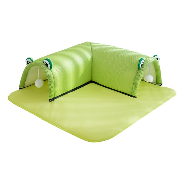 Túnel y cama para gatos, juguete interactivo, centro de actividades desmontable para gatos, cueva para gatitos, túnel de juego para erizos, conejitos, Verde