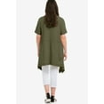 thumbnail image 2 of Ellos Women's Linen-Blend Hanky Hem Tunic Tunic, 2 of 3