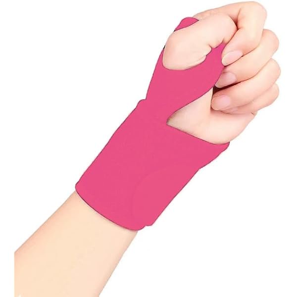 wonima44 Wrist Compression Strap and Wrist Brace Sport Wrist Support for Fitness, Weightlifting, Tendonitis, Carpal Tunnel Arthritis, Pain Relief-Wear Anywhere-Adjustable (Bright pink)