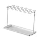 thumbnail image 3 of Soporte de metal para copas de vino, bandeja de goteo decorativa, estante para copas de vino para bar del hogar Plata, 3 of 9