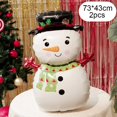 thumbnail image 3 of 2 piezas de globo de aluminio navideño, muñeco de nieve viejo, alce, hombre de jengibre, árbol de Navidad, decoración navideña de dibujos animados, suministros para fiestas., 3 of 5